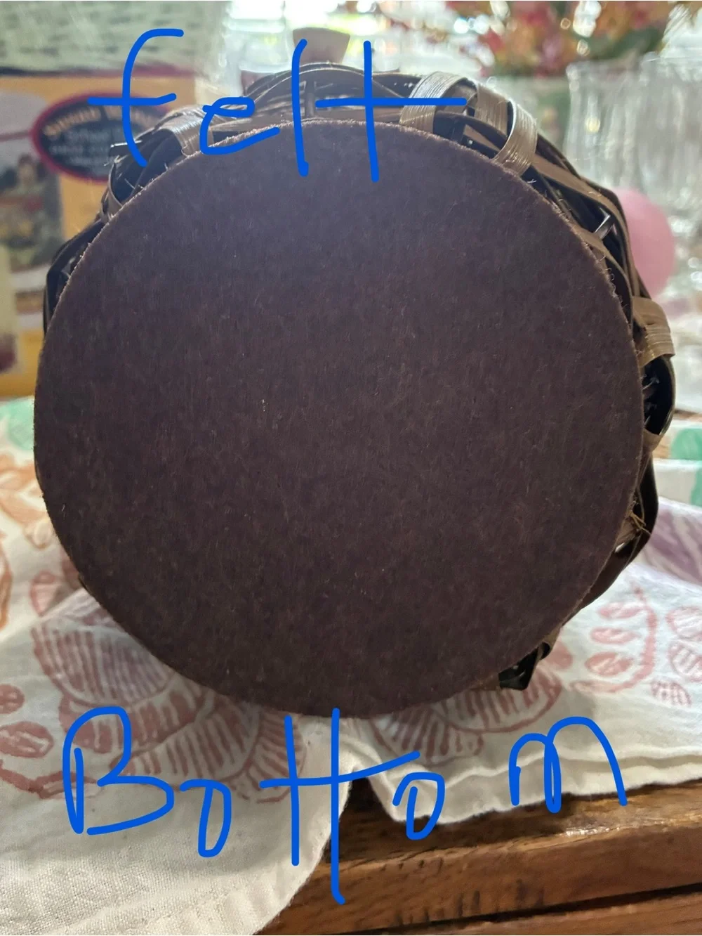 Southern Living Bamboo Woven Fall decor. NWT.  11.5 in Tall Herringbone Pumpkin